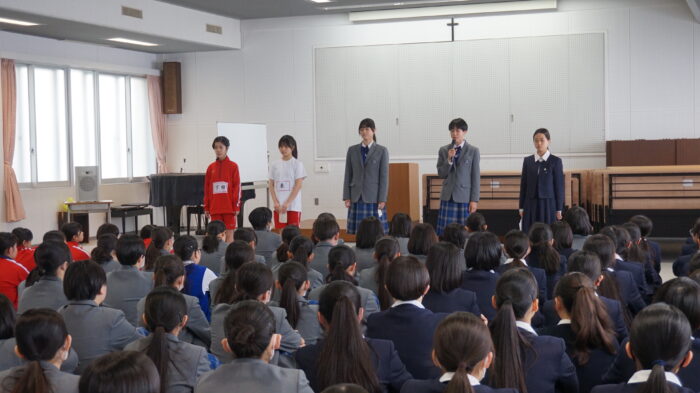 【中学】コース朝礼を実施しました。（4/17・金）