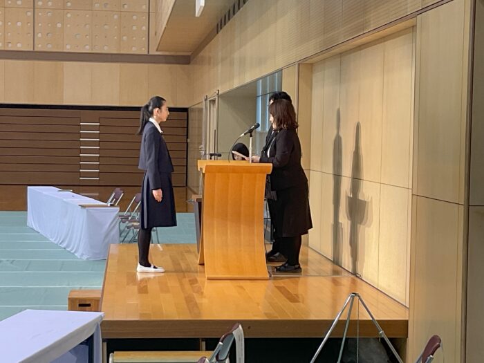 【中学】卒業式練習・表彰式がありました（3/6・金）