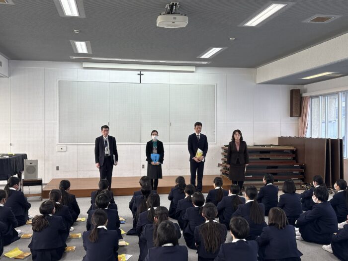 【中学】修学旅行結団式がありました（3/10・火）