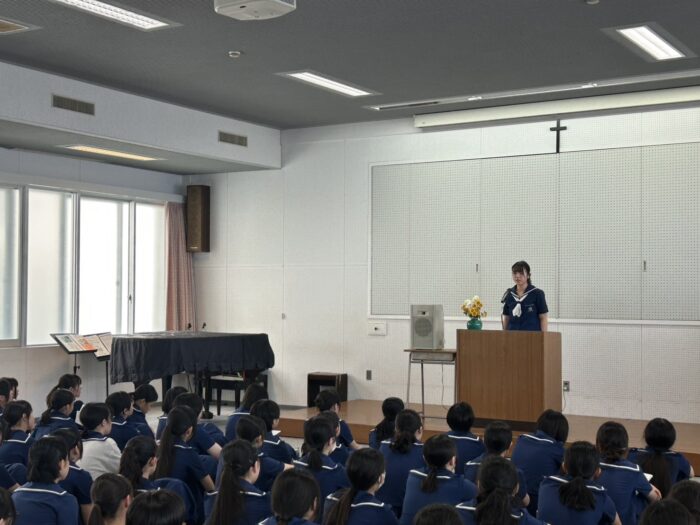 【中学】校内弁論大会を行いました。（7/15・水）